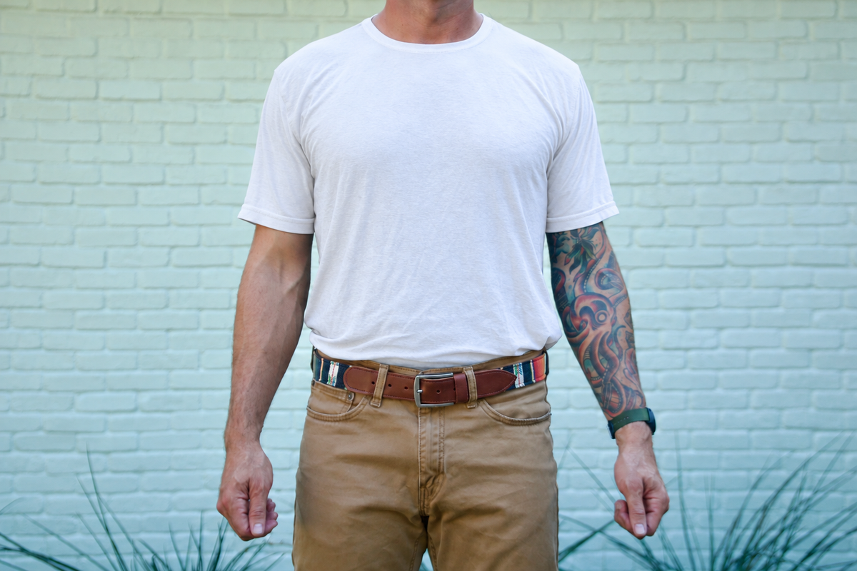 The Smoky — worn with a white shirt